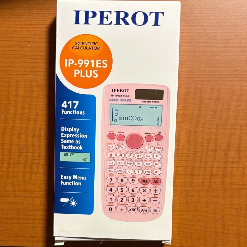 IPEROT Pink Scientific Calculator with 417 Functions
